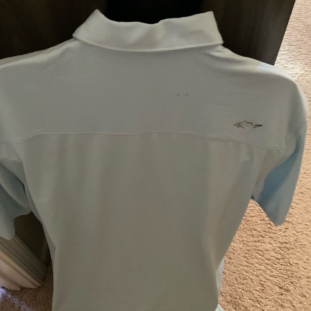 Men’s used size L large blue polo shirt pocket Greg. Norman - Picture 3 of 3